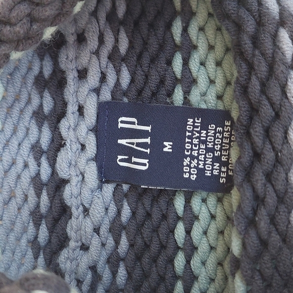 GAP Blue Multicolored Mock Turtleneck Sweater - Picture 5 of 5